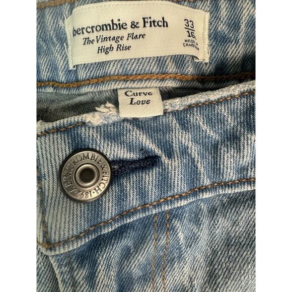 Abercrombie Fitch Women 33 16L The Vintage Flare High Rise Curve Love Jeans New - Picture 5 of 16